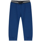 Younger Boys Navy Blue & Blue 3 Piece Tracksuit , 2, hi-res